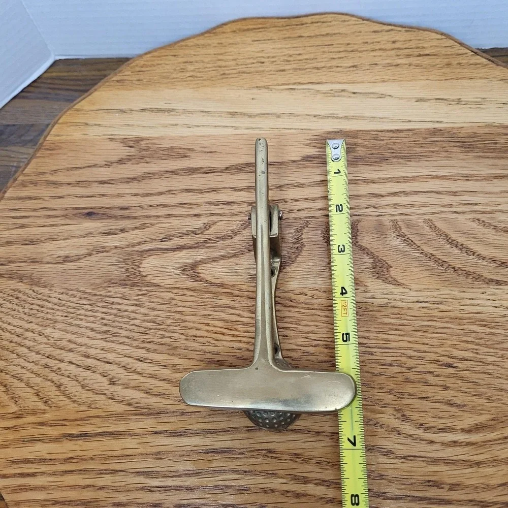 VTG Brass Golf Club Putter And Golf Ball Door Knocker
